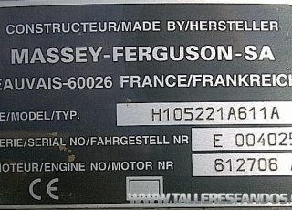 Tractor usado Massey Ferguson, modelo 8110, 127cv, doble tracción, año 1996, con 6.316 horas.