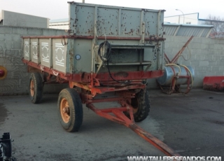 Tipper trailer of two axels, dimensions 3.75x1.8x1.10m