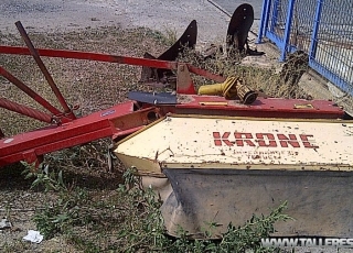 Segadora de dos tambores, marca Krone, de 1.65m de anchura.