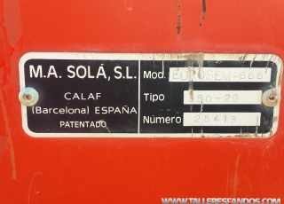 Sembradora ocasión marca Sola modelo Eurosem 888 350-29, de 3.5m y 29 rejas con rastra, nº25.413