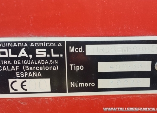 Sembradora ocasión marca Sola, modelo Eurosem 888, 400-33, de 4m de 33 rejas, con cultivador y rastra. nº39.229