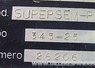 Sembradora, marca SOLA, modelo SUPERSEM-R3, de 3,45m de 25 rejas, con borrahuellas y rastra.