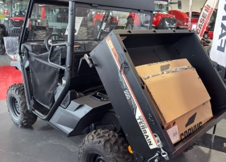 CORVUS TERRAIN DX4S  - 2026
- modelo compacto
- 800 cc con 22 cv de potencia
- motor diesel 
- biplaza
- con reductora y bloqueo diferencial
- caja basculante
- caja de cambios CVT automatica (L-H-N-R)
